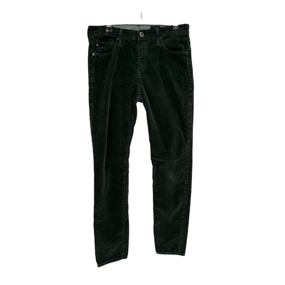 Adriano Goldschmied Pants Women's Size 27 R Green Corduroy Straight Leg - Picture 1 of 6